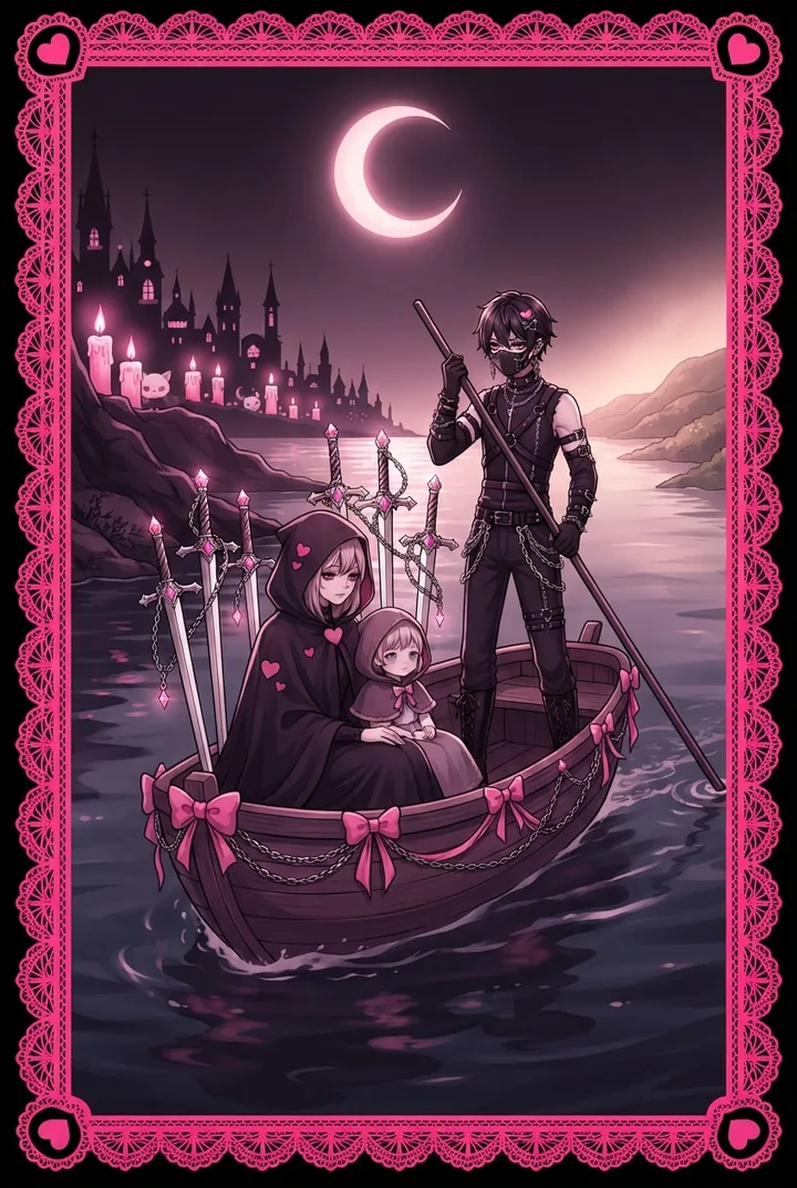 소드 6 Six of Swords 타로 카드