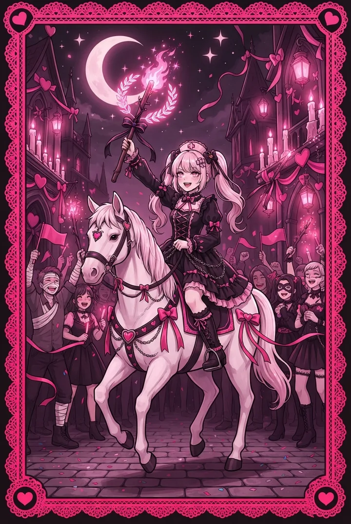 완드 6 Six of Wands 타로 카드