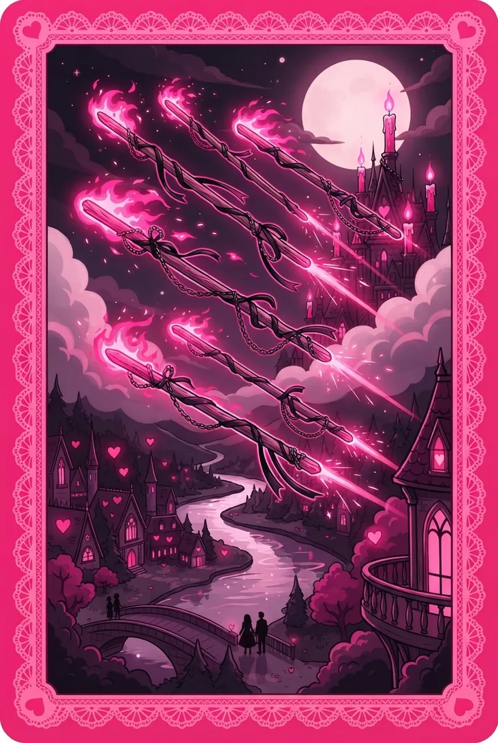 완드 8 Eight of Wands 타로 카드