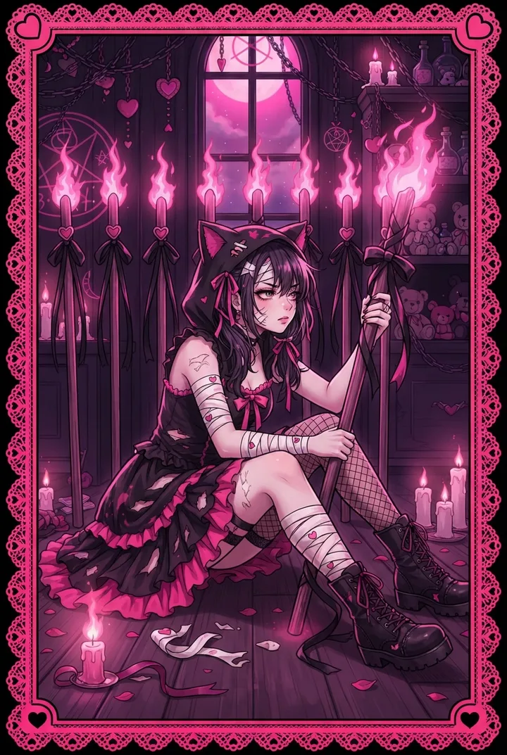 완드 9 Nine of Wands 타로 카드