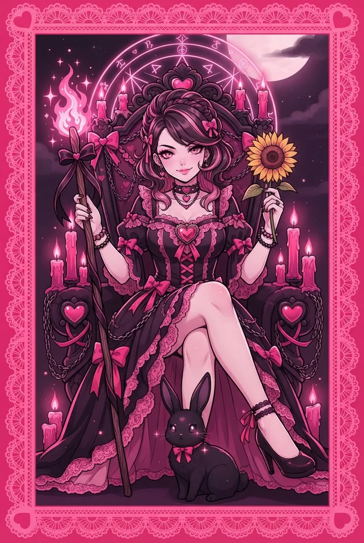 완드 퀸 Queen of Wands 타로 카드